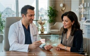 Médecin utilisant une tablette high-tech pour planifier une séance de Laser Q-Switch en Turquie.