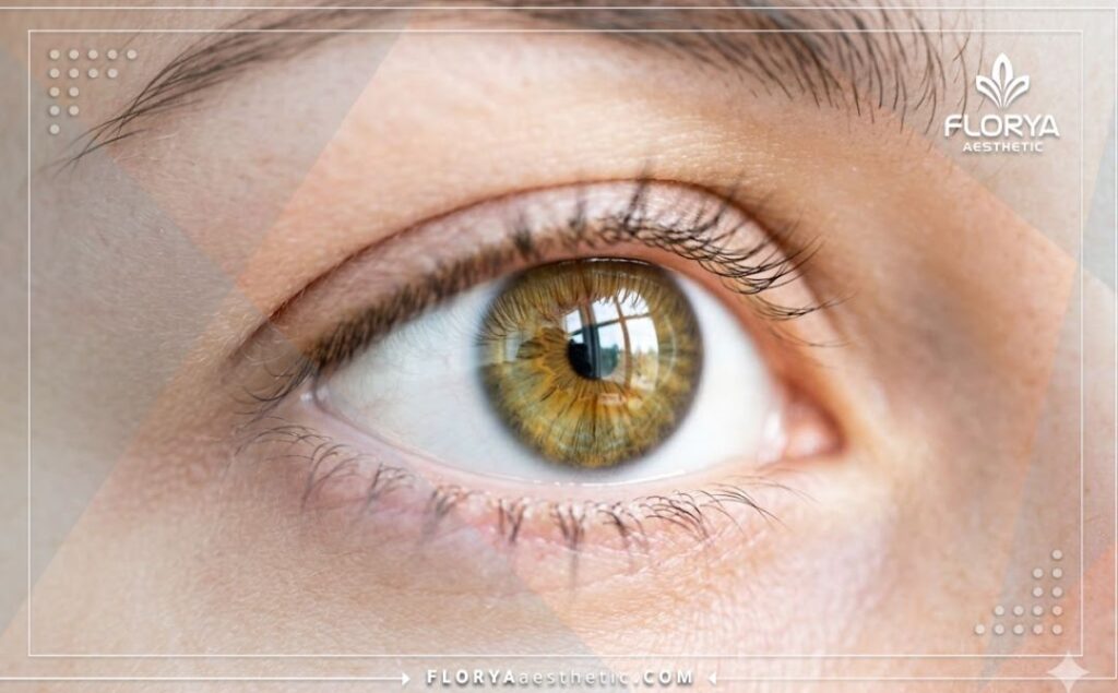 Cinematic close-up showing the perfect, clear visual result of successful eye care.