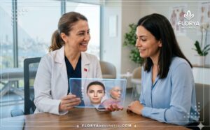 Квалифицированный врач обсуждает Инъекции Sculptra в Турции с использованием цифровых технологий