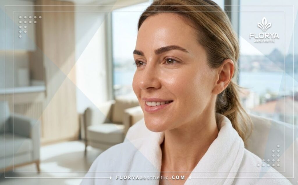 Plano detalle que muestra una piel rejuvenecida y perfecta tras un procedimiento estético exitoso.