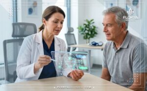 Professional doctor showing the Ultraformer in Turkey treatment plan on a high-tech tablet