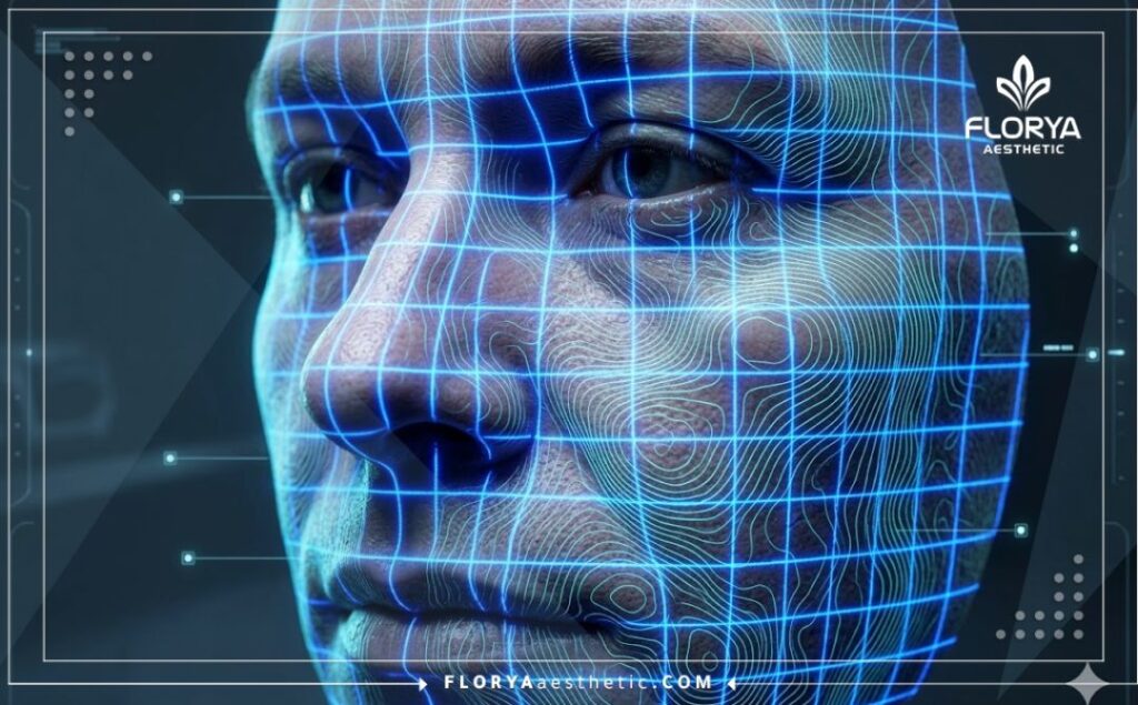 Scanner facial 3D utilisé pour cibler les zones à traiter avec précision médicale.