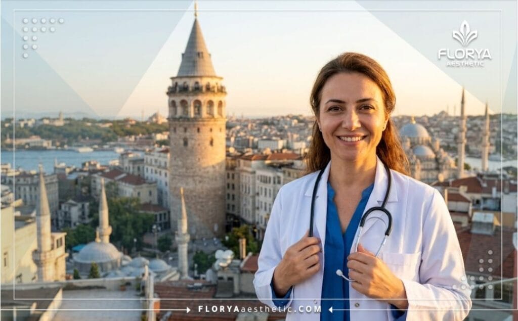 طبيب تجميل ودود يرحب بالمرضى في إسطنبول مع إطلالة ساحرة على مضيق البوسفور.