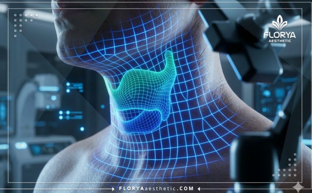 Высокотехнологичное 3D сканирование области гортани и шеи для точного планирования.