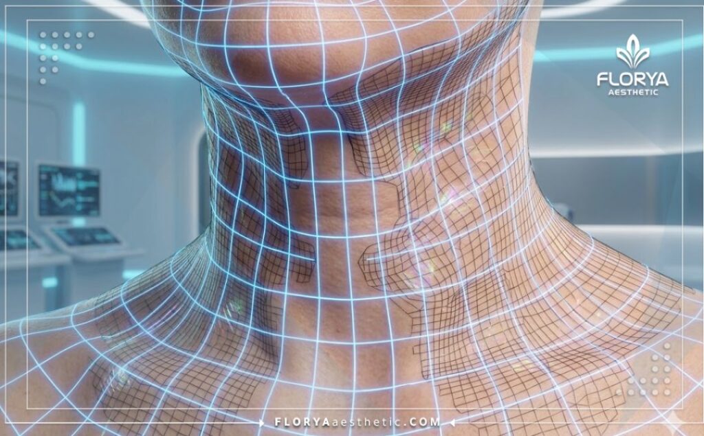 3D macro surface scan of facial skin showing treatment precision and cellular mapping