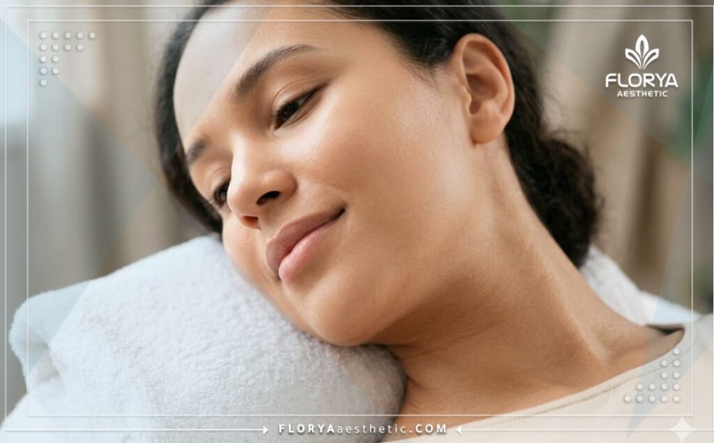 Perfect glowing skin result and smooth texture after the procedure