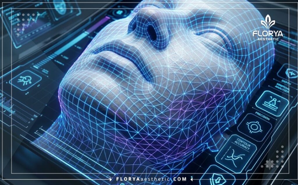 مسح ثلاثي الأبعاد دقيق لملامح الوجه لتخطيط الإجراء الطبي بشبكة ليزر