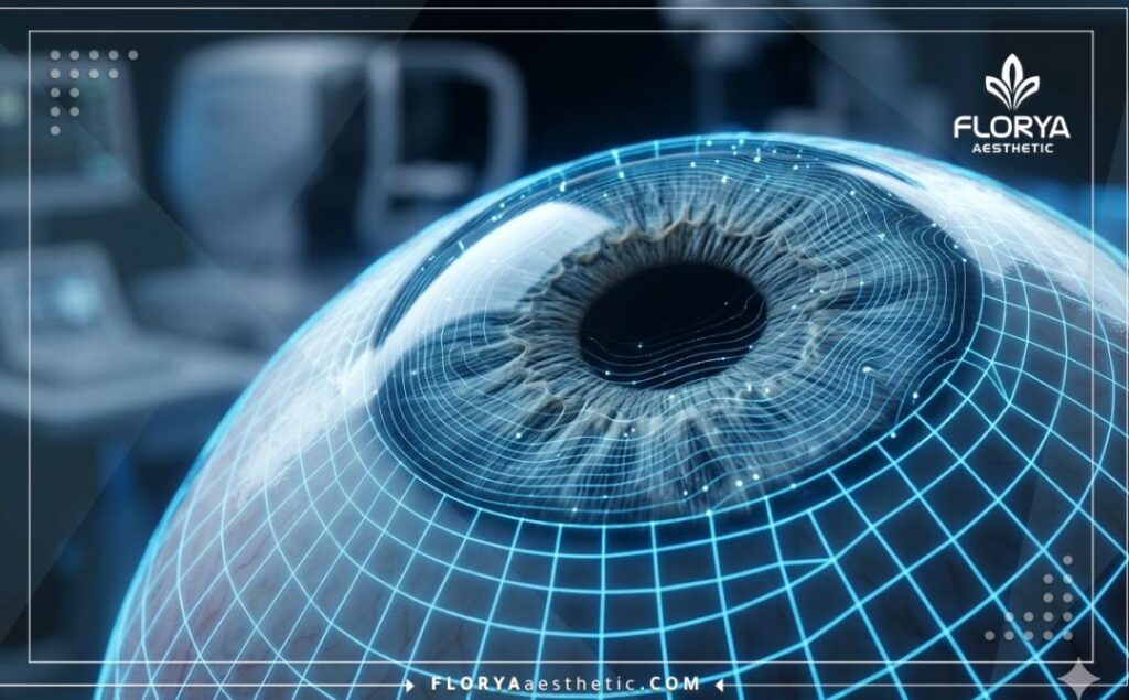 Высокотехнологичное 3D-макросканирование поверхности, фокусирующееся на точной анатомии глаза.