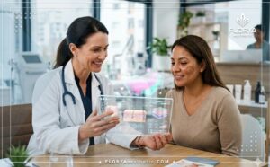 Professional doctor planning a Kojic Acid Peel for Melasma treatment on a tablet.