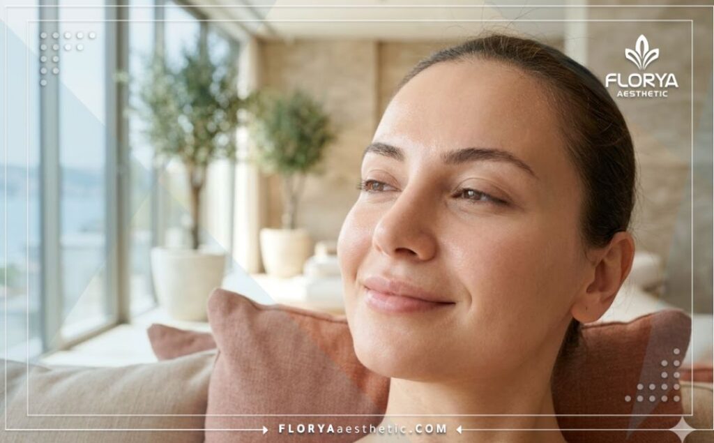 Close-up of flawless, glowing facial skin representing a perfect cosmetic skincare result.