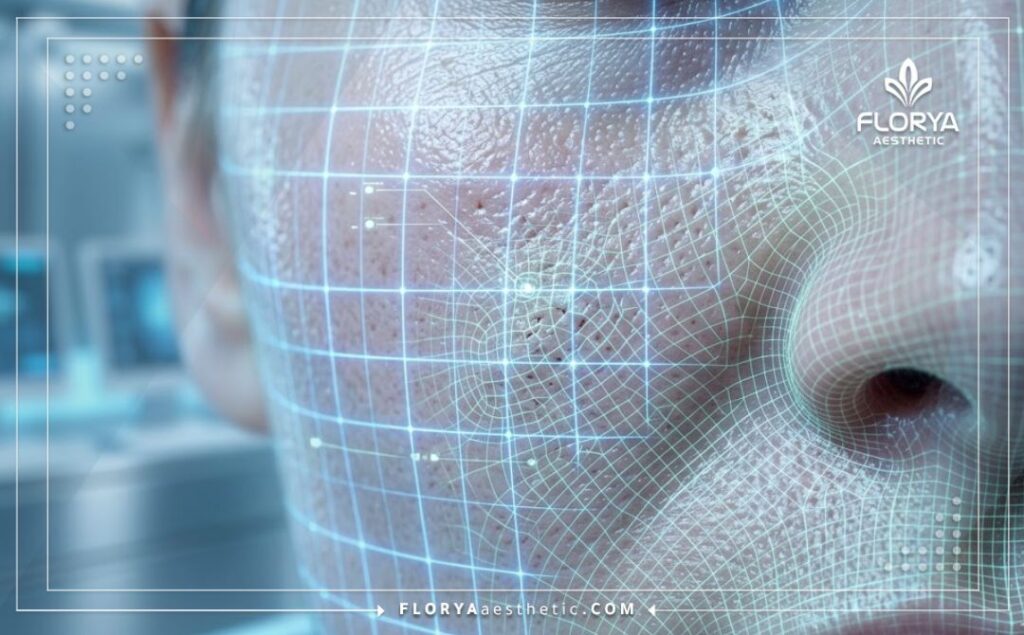 Escáner 3D macro avanzado de la superficie y los poros de la piel facial