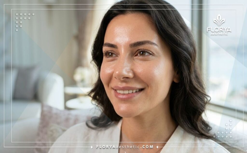 Piel facial perfectamente rejuvenecida, suave y brillante tras el procedimiento