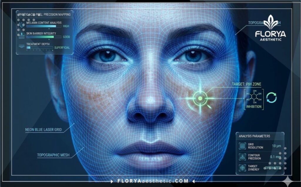 Высокотехнологичное 3D-сканирование поверхности кожи лица для точного лечения пигментации