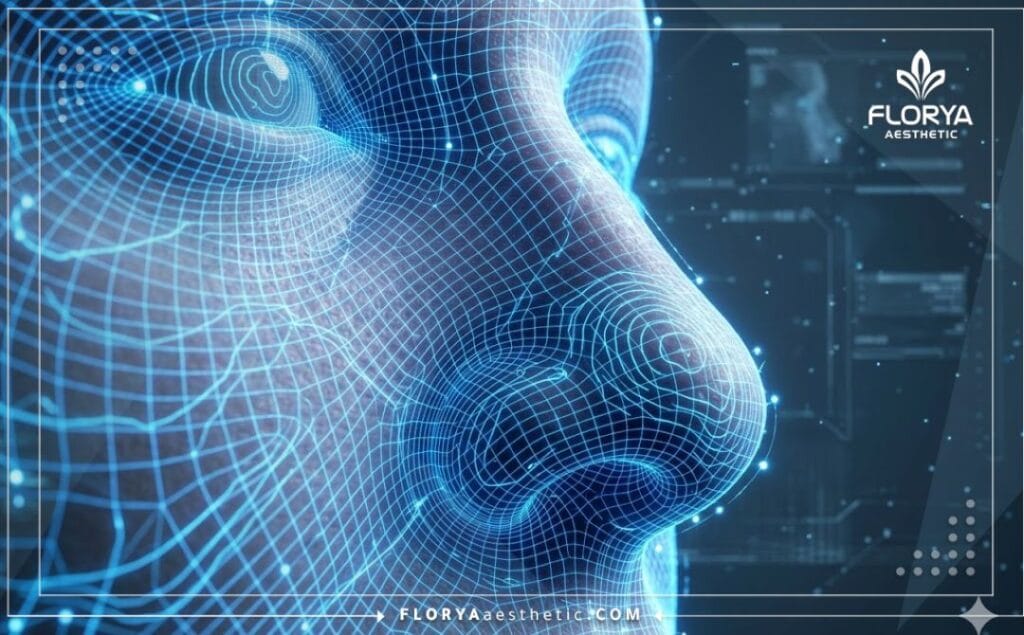 مسح رقمي ثلاثي الأبعاد دقيق يوضح البنية التشريحية للأنف