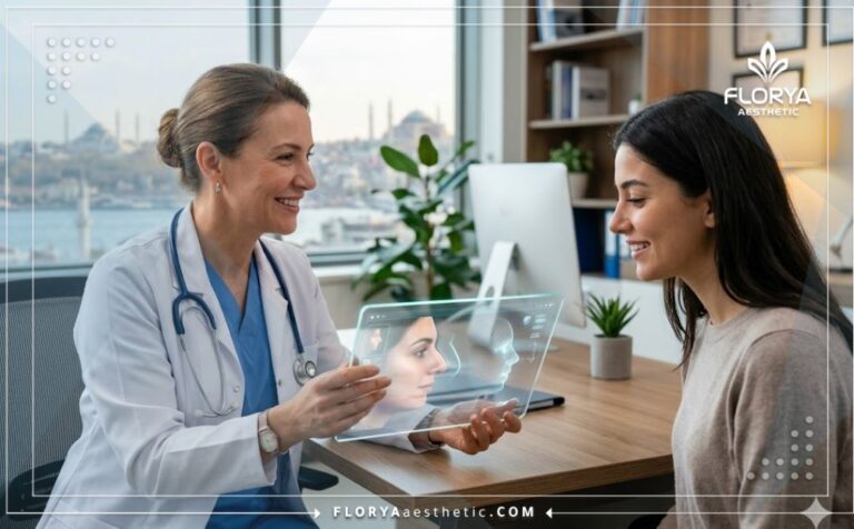 طبيب محترف يستخدم تقنية التخطيط الرقمي من أجل جراحة تجميل الأنف في تركيا