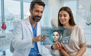 طبيب يشرح خطة تقنية التقشير بالملح في تركيا عبر جهاز لوحي رقمي