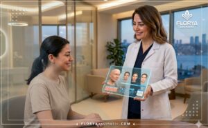 Médecin professionnel planifiant un Peeling pour cicatrices et rides en Turquie avec une tablette numérique