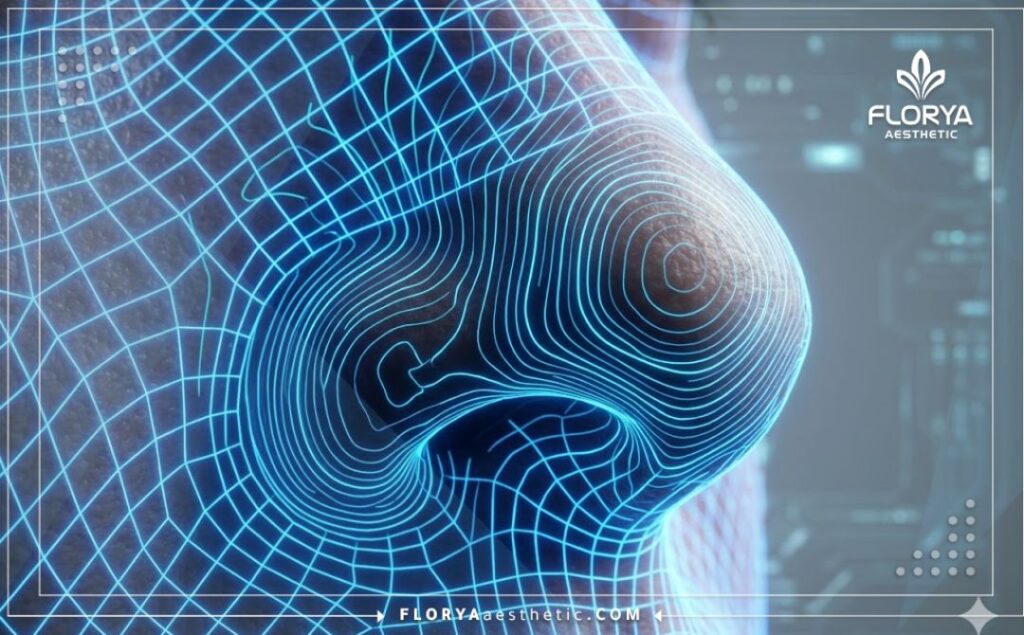 مسح رقمي ثلاثي الأبعاد يوضح دقة تخطيط الأنف