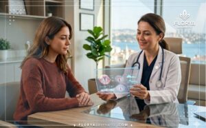 Professional doctor showing a digital plan for Voice Change Surgery in Turkey