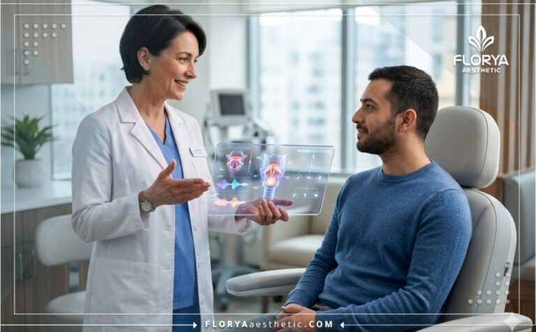 طبيب يشرح تجربتي مع عملية تنعيم الصوت باستخدام جهاز لوحي ذكي