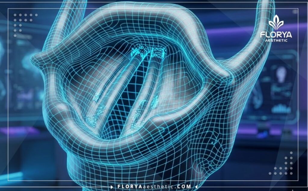 Modélisation 3D avancée de la zone de la laringe et des cordes vocales