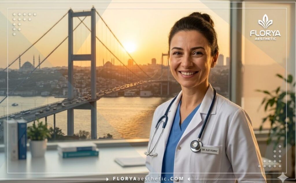 Friendly doctor welcoming patients to Istanbul for voice surgery