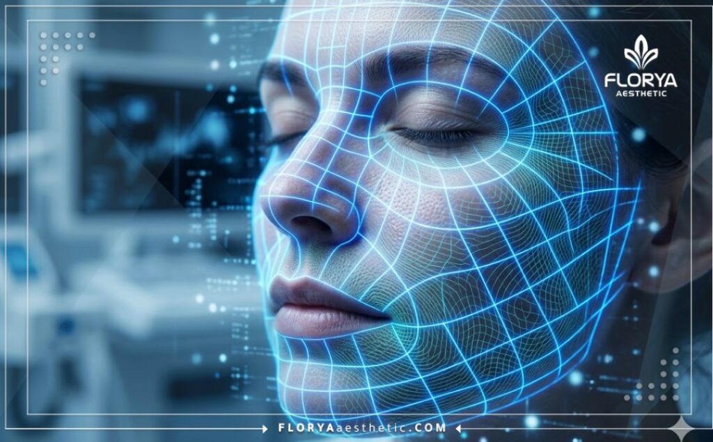 مسح ثلاثي الأبعاد عالي الدقة للوجه لتحديد مناطق التجاعيد بدقة قبل العلاج