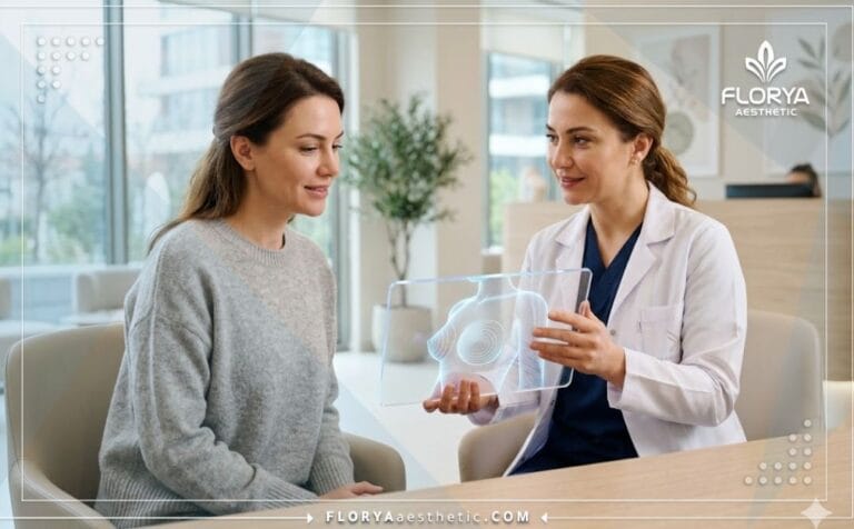 طبيب محترف يستخدم التكنولوجيا الحديثة للتخطيط مع أفضل دكتور شد الثدي في تركيا.