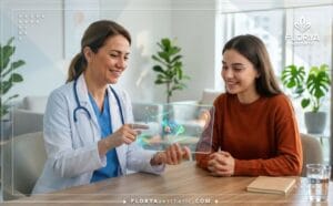 طبيب محترف يشرح خطة العلاج مع أفضل دكتور تجميل الأذن بالخيوط في تركيا باستخدام تقنيات حديثة.