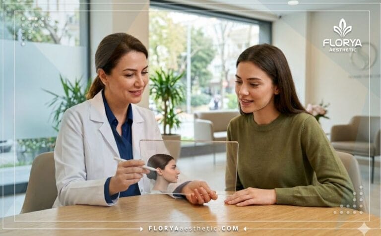 طبيب يشرح خطة العلاج الرقمية في أفضل عيادة تحديد الفك (تكساس) في تركيا