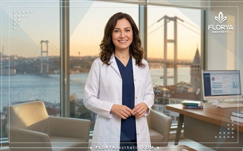 Cirujano estético sonriente dando la bienvenida a pacientes en Estambul