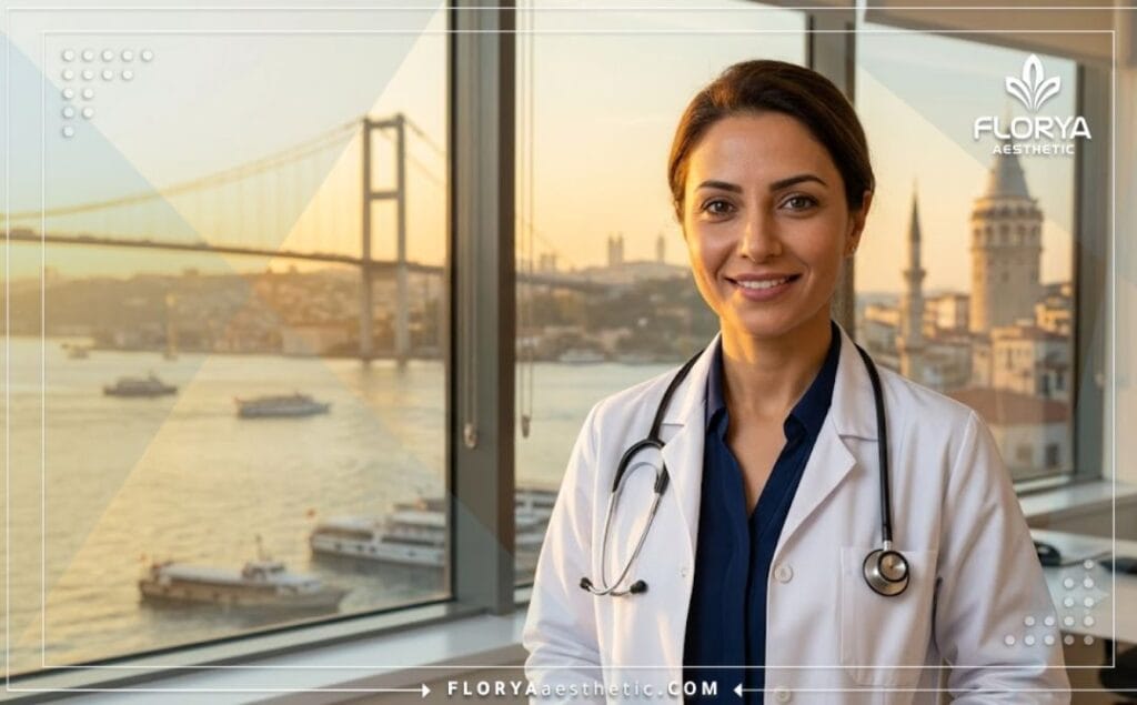 أفضل طبيب لشد الذقن يرحب بك بابتسامة في عيادته المطلة على معالم إسطنبول