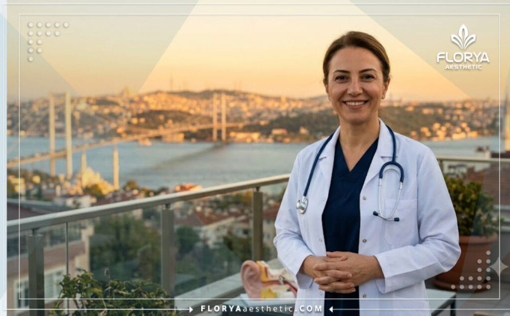 Best Otoplasty Surgeon in Turkey welcoming patients with Istanbul landmarks in the background
