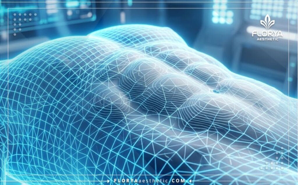 Macro 3D surface scan of the abdominal anatomy