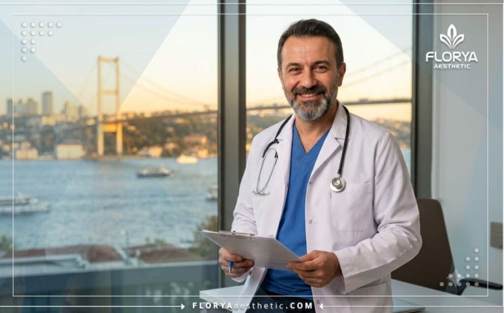Friendly cosmetic surgeon welcoming patients to Istanbul, Turkey