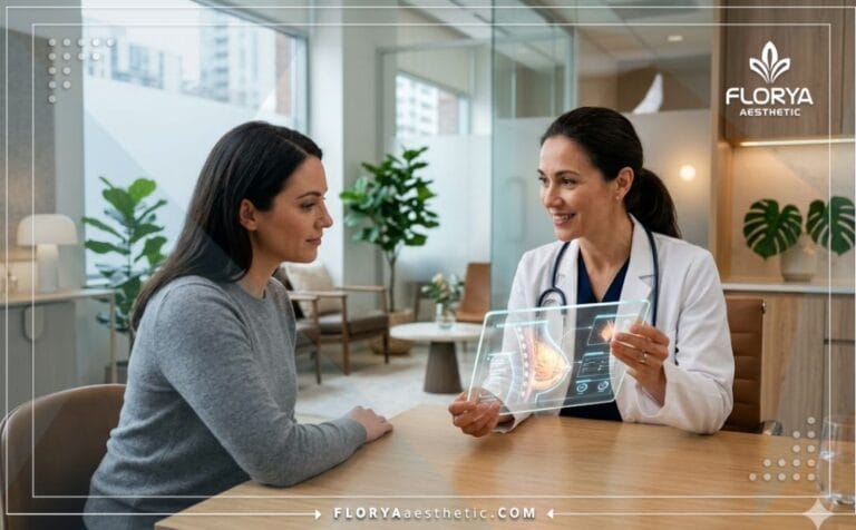 طبيب يشرح خطة العلاج في أفضل عيادة حقن الدهون نانو فات للصدر باستخدام تقنيات حديثة