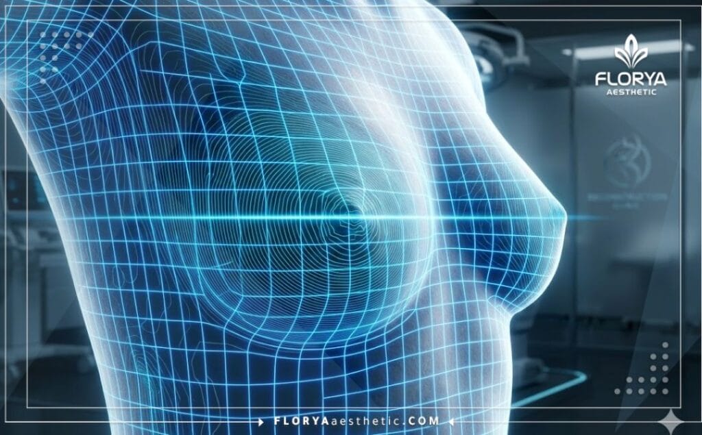 High-tech 3D macro surface scan of the chest anatomy