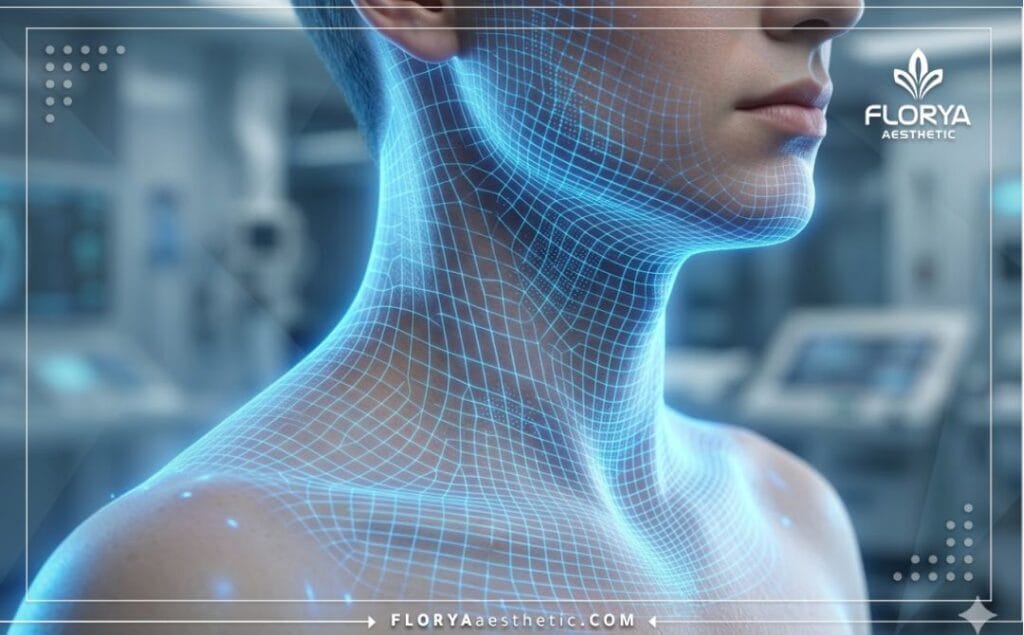 مسح ثلاثي الأبعاد لمنطقة الرقبة يوضح دقة الفحص
