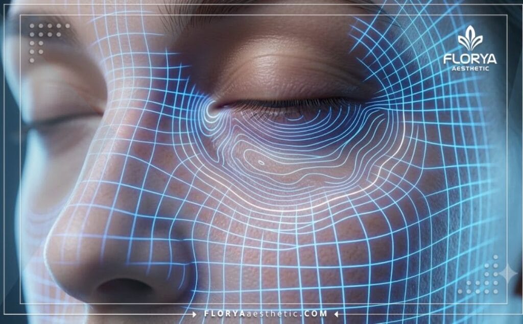 Digital 3D topographical scan mapping the delicate under-eye area