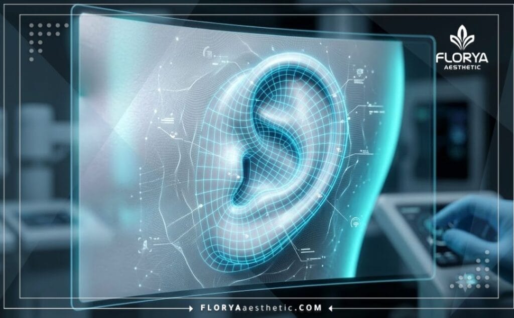 مسح رقمي ثلاثي الأبعاد دقيق يوضح بنية الأذن للتحضير للإجراء التجميلي