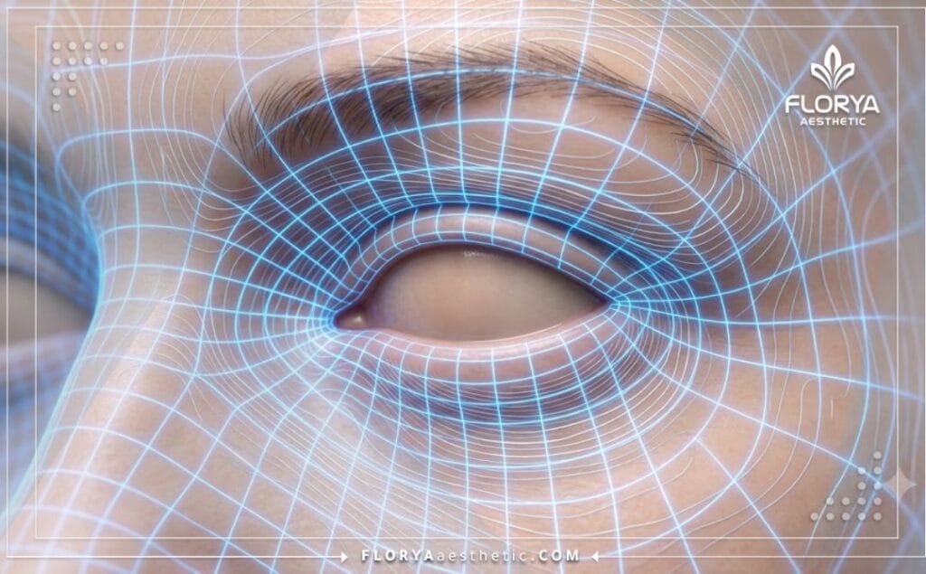 High-tech 3D macro surface scan focusing on the ocular anatomy
