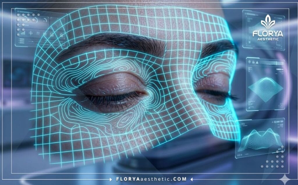 High-tech digital 3D scan of the eyelid area for surgical planning