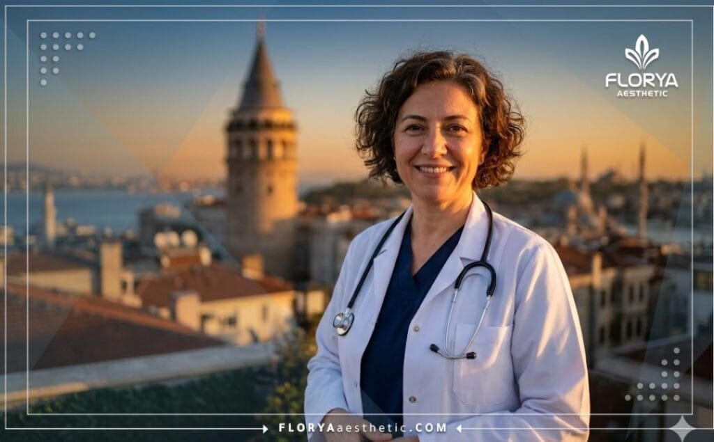Friendly medical professional welcoming patients to Istanbul for treatment.