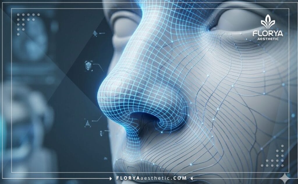 مسح ثلاثي الأبعاد دقيق لمنطقة الأنف يبرز التقنية الطبية المتطورة