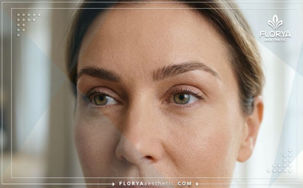 High-tech digital 3D surface scan mapping the exact anatomy of the brow and eye area