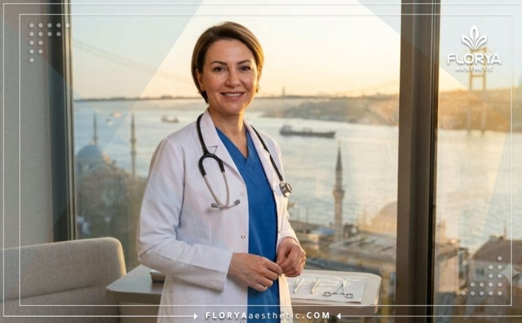 Friendly specialist doctor welcoming international patients to a clinic in Istanbul