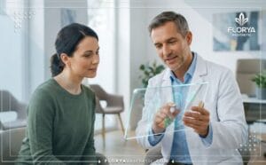 طبيب يشرح خطة العلاج في أفضل عيادة شفط دهون الأرداف في تركيا باستخدام تقنيات حديثة.