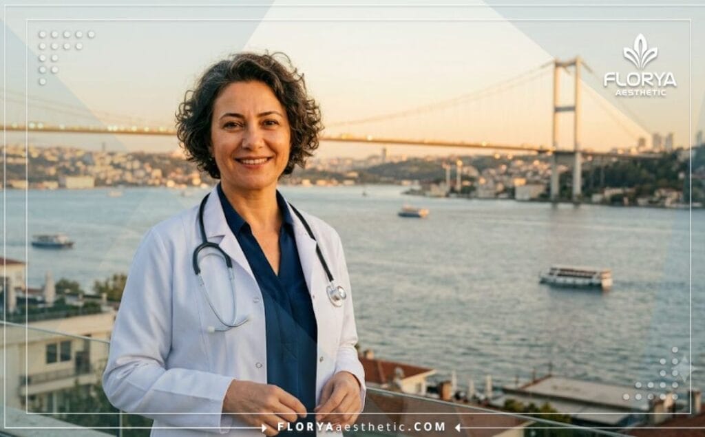 Friendly specialist doctor in Istanbul near the Bosphorus welcoming international patients.
