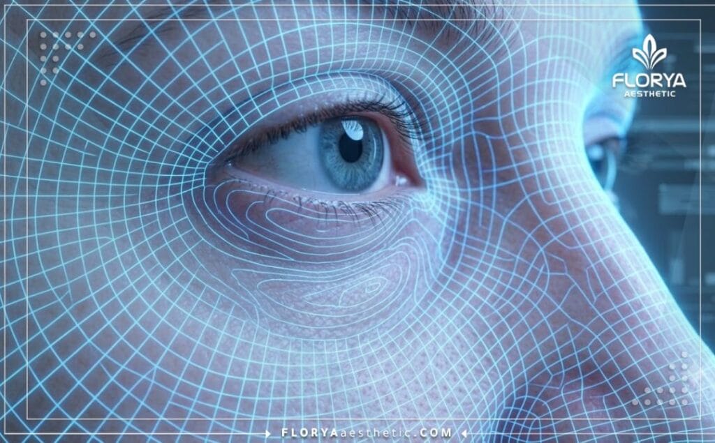 Advanced 3D digital scan focusing specifically on the under-eye anatomical area