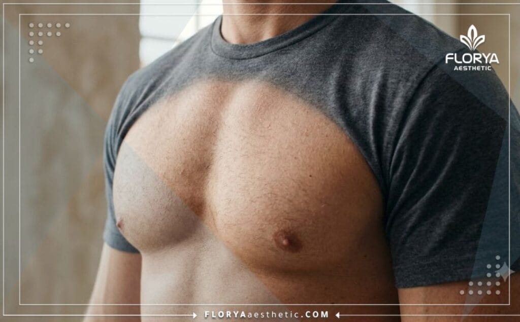 Close-up of a flawlessly sculpted, masculine, and firm chest showcasing the perfect post-treatment outcome.